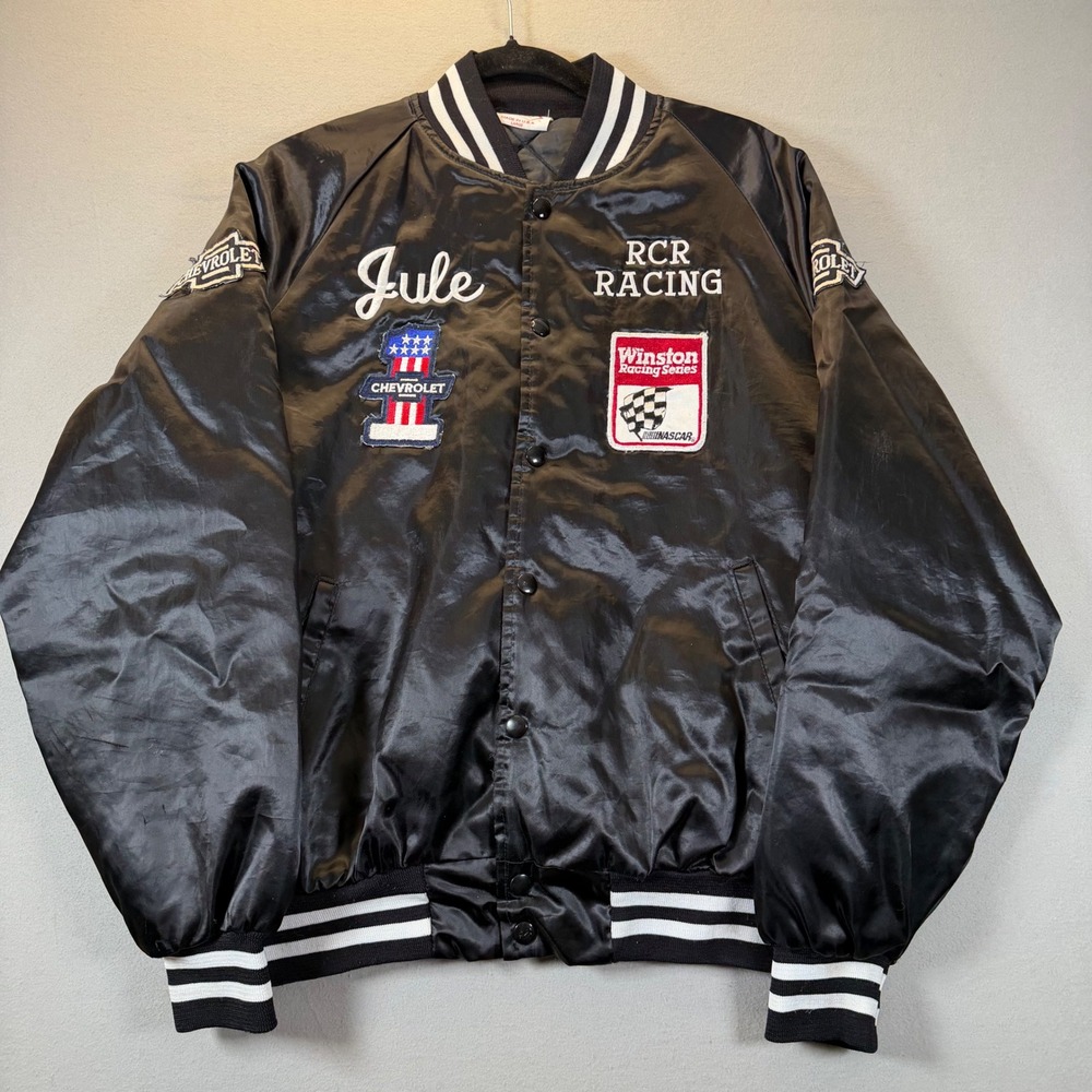 Vintage Dale Earnhardt 3 Intimidator Satin‎ Jacket NASCAR RCR USA Mens L